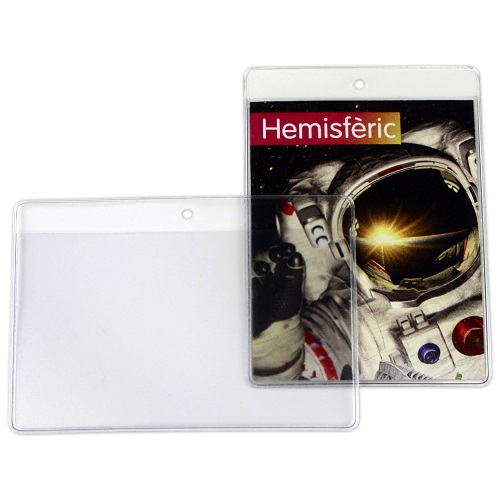 Funda identificador con un bolsillo y goma promocionales
